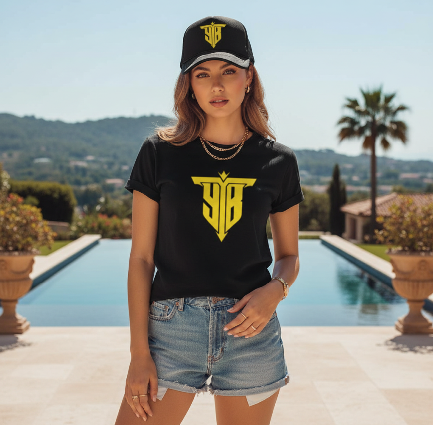 Fashion model wearing The Young Billionaires apparel