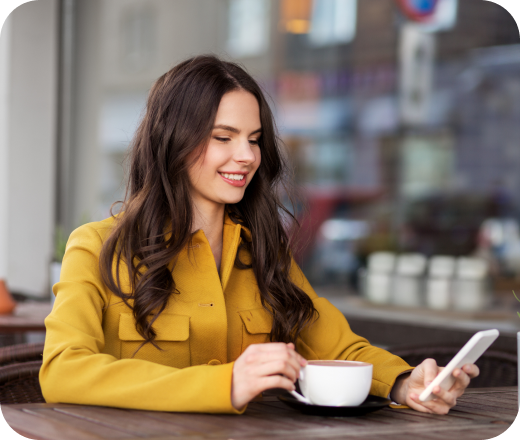 Teenage girl with smartphone