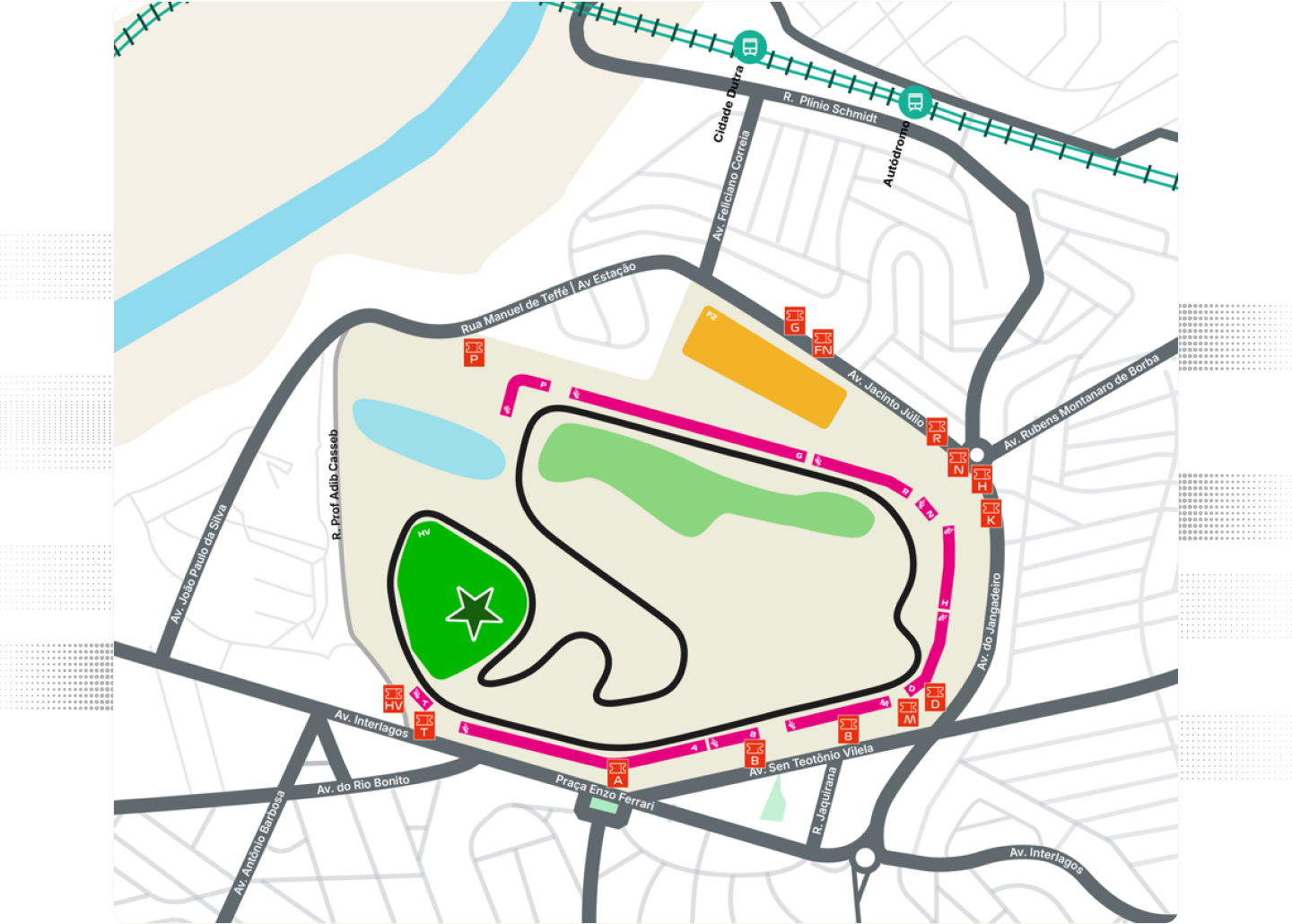 Mapa do evento — Autódromo de Interlagos