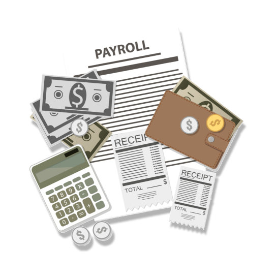 Illustration of charts and financial documents