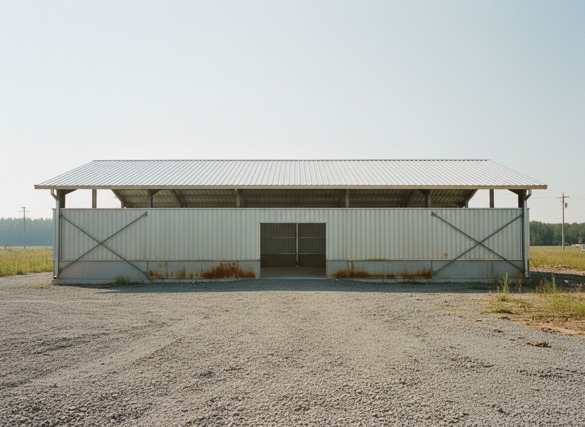 Completed metal building with new roof