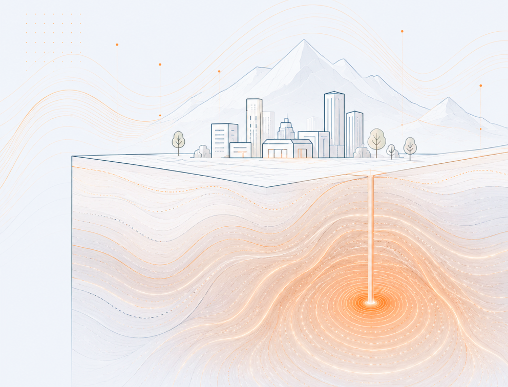Decorative geothermal illustration