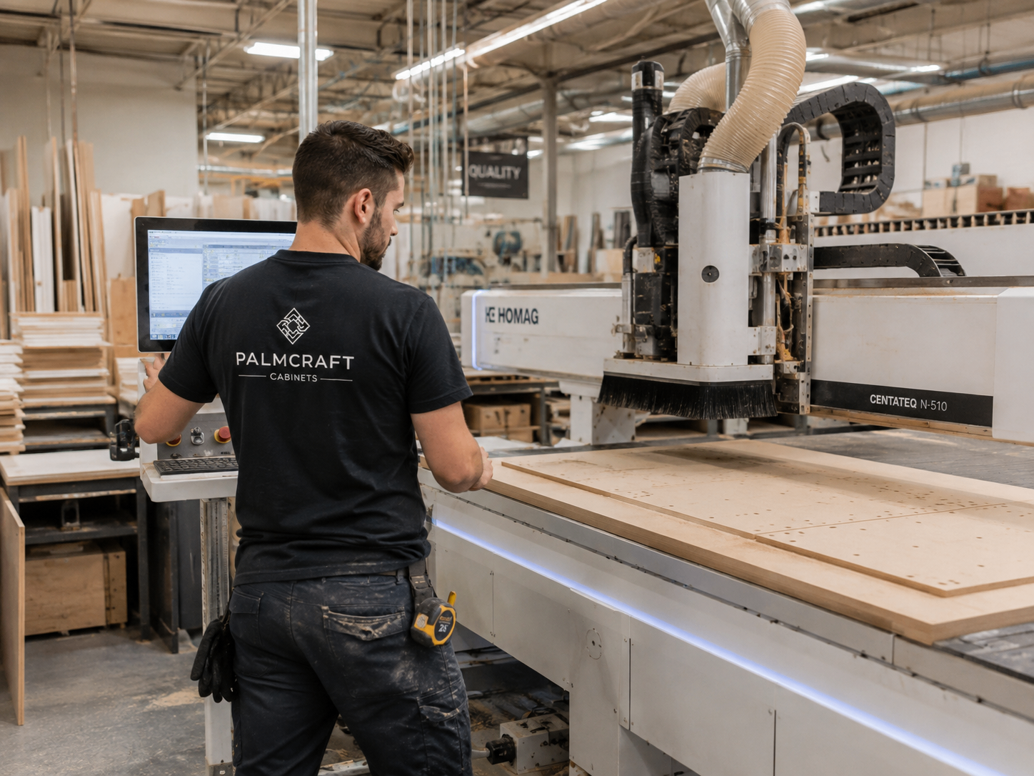 Shop floor — CNC in operation