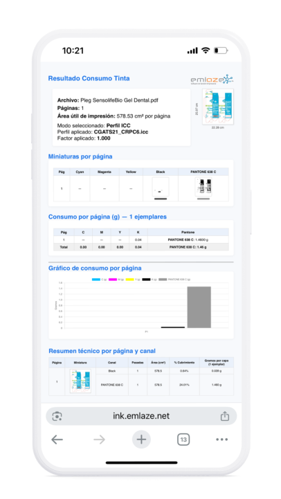 Paso 4: Descarga de resultados en PDF