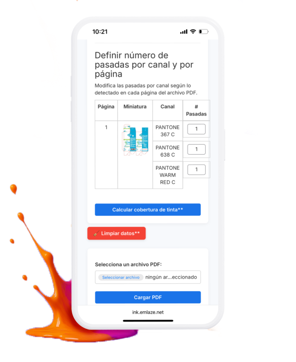 Paso 3: Análisis de consumo de tintas