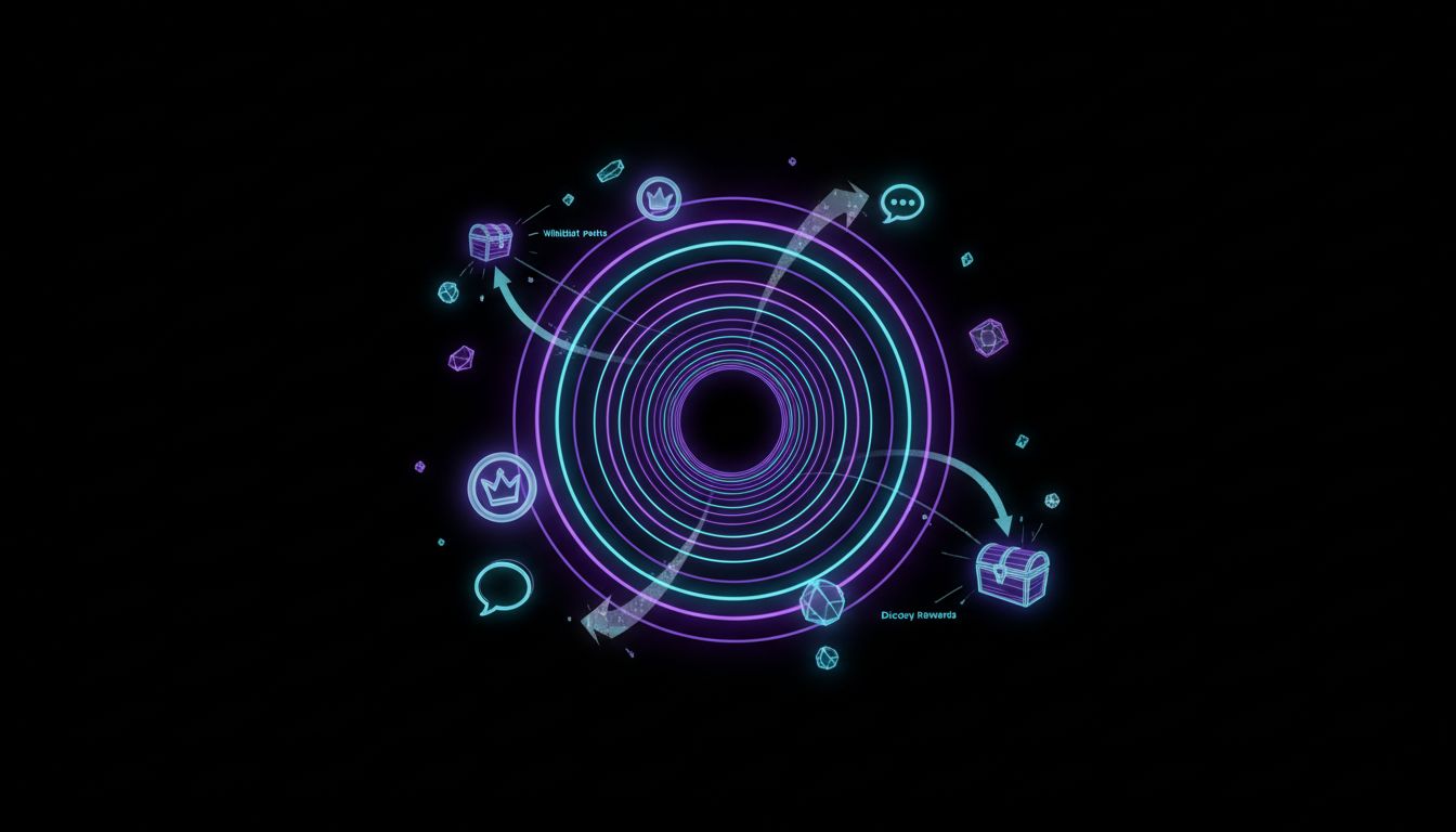 Web3 portal with glowing access rings