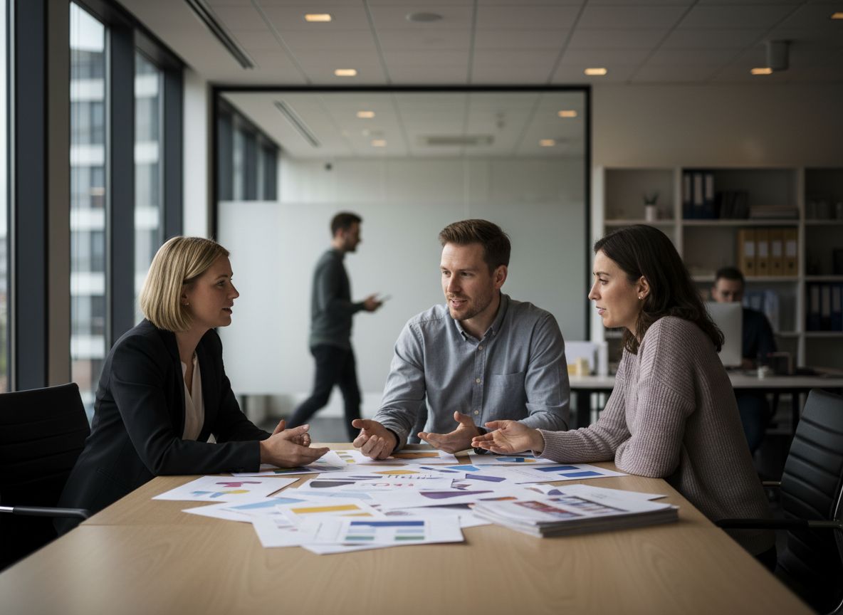 Marketing consultants planning ad campaign