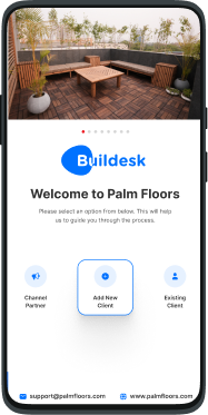 Buildesk app mockup