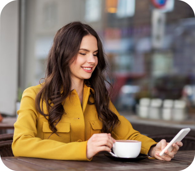 Teenage girl with smartphone