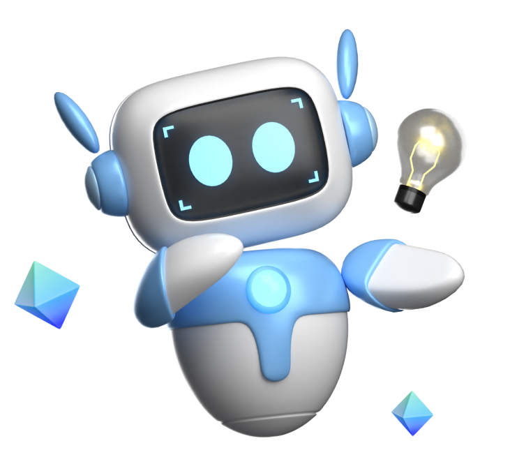Robot mascot illustration