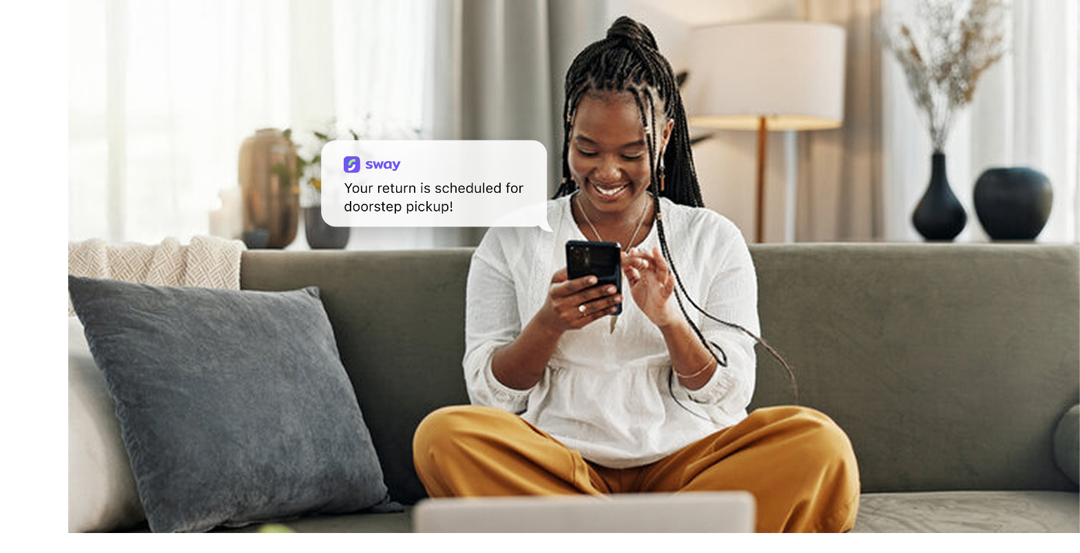 Customer scheduling doorstep return pickup