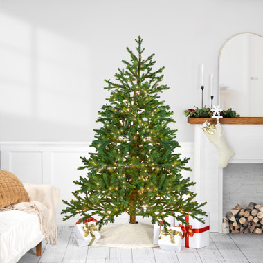Real Touch Pre-Lit Full Northern Pine Artificial Christmas Tree - 6.5' - Clear LED Lights