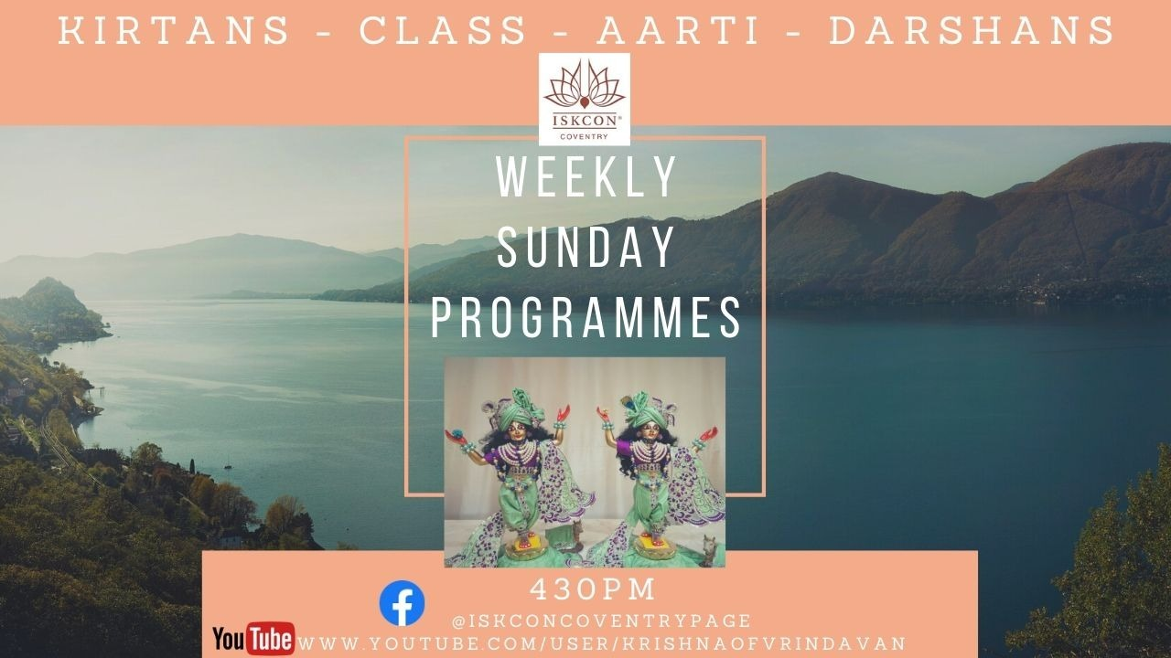 Online Aarti and Sunday Program