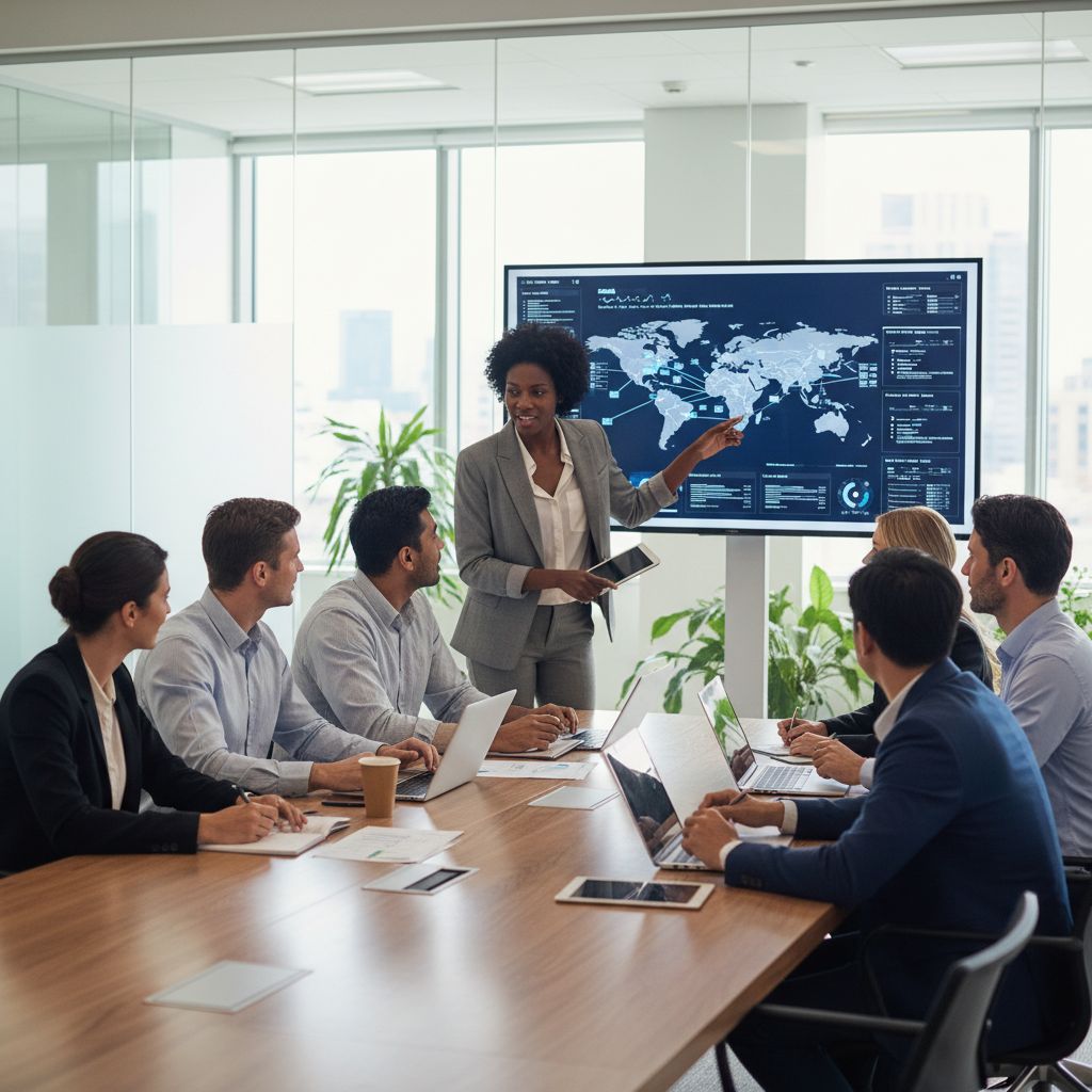 corporate business team meeting