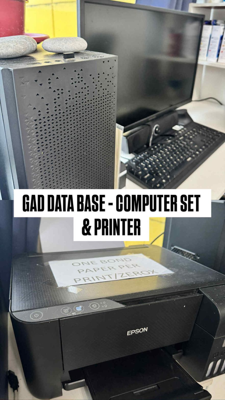 GAD Data Base - Computer Set & Printer