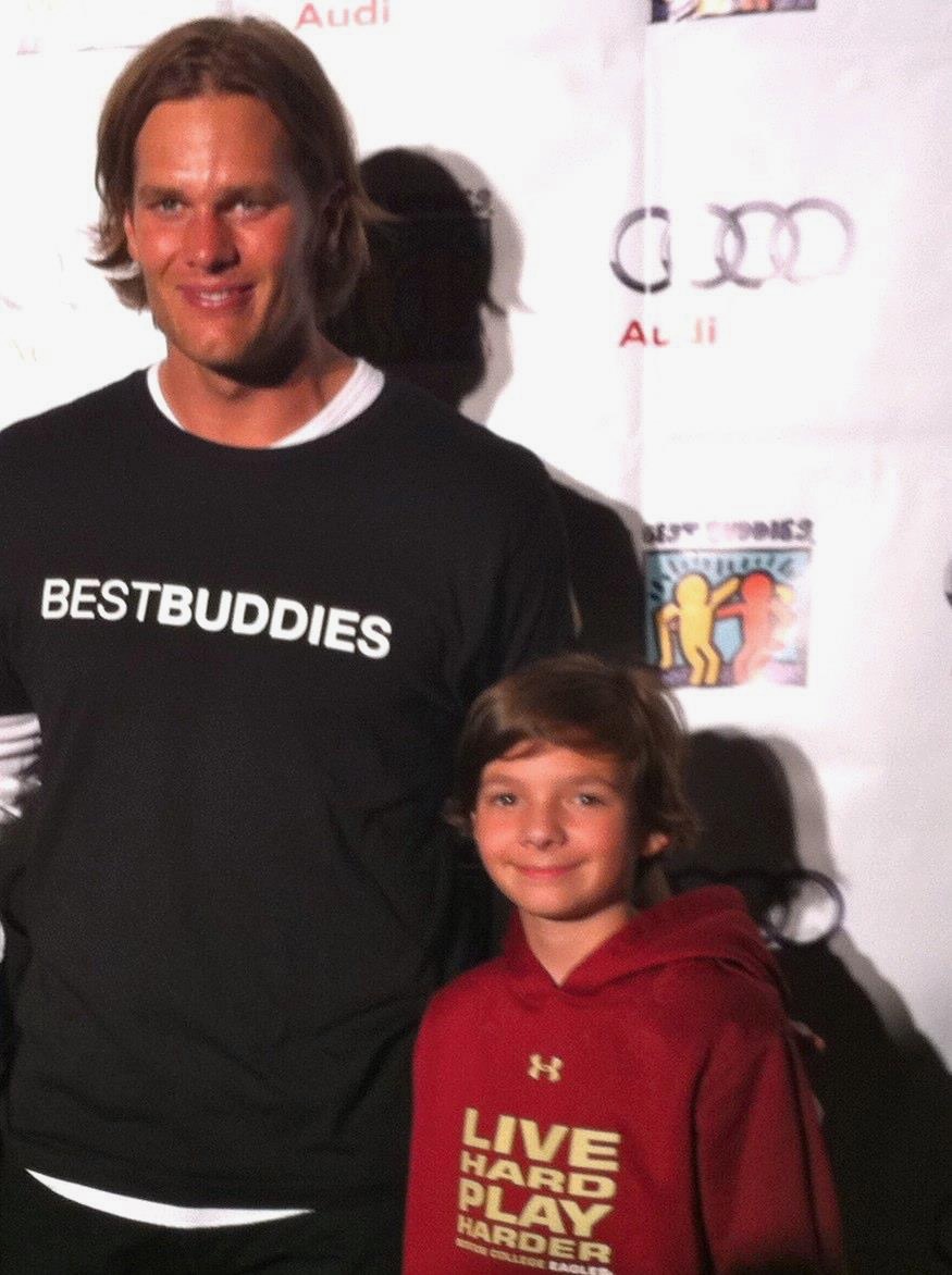 Me as a kid with Tom Brady