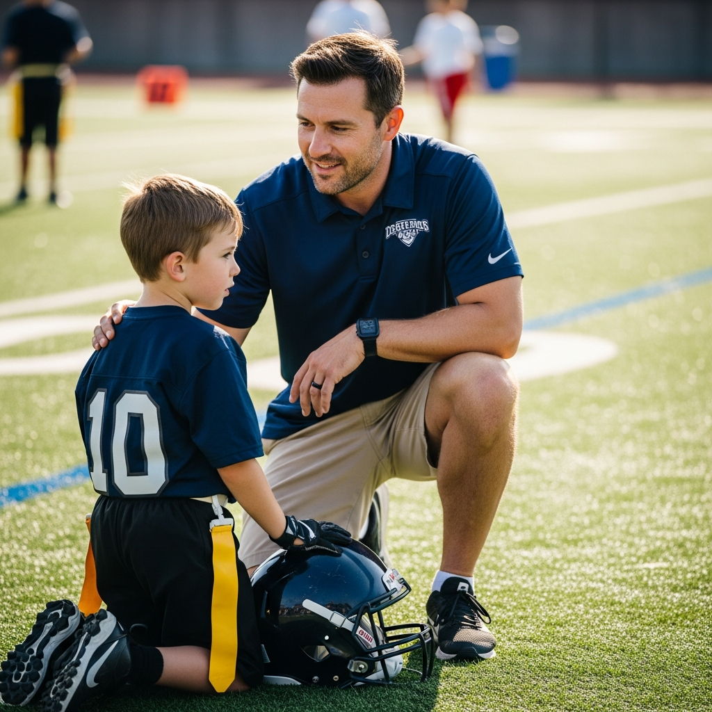 Coach supporting player