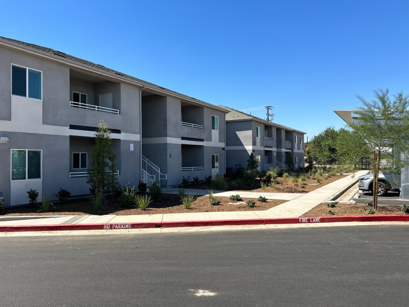 Carolita Apartments residential development with bioswales and retention basin