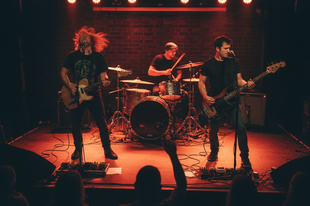 band playing live music on small stage