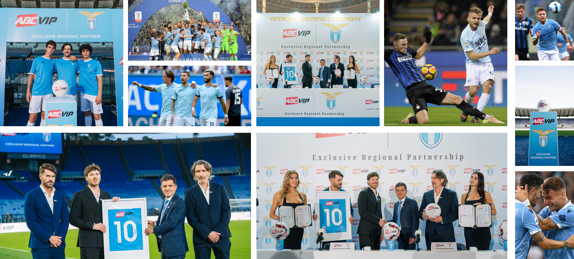 ABCVIP and Lazio logos