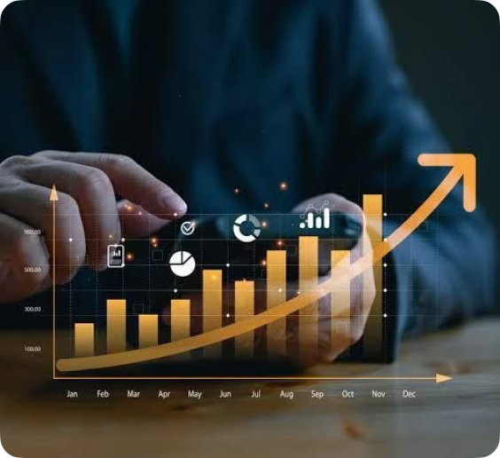 Financial growth dashboard illustration
