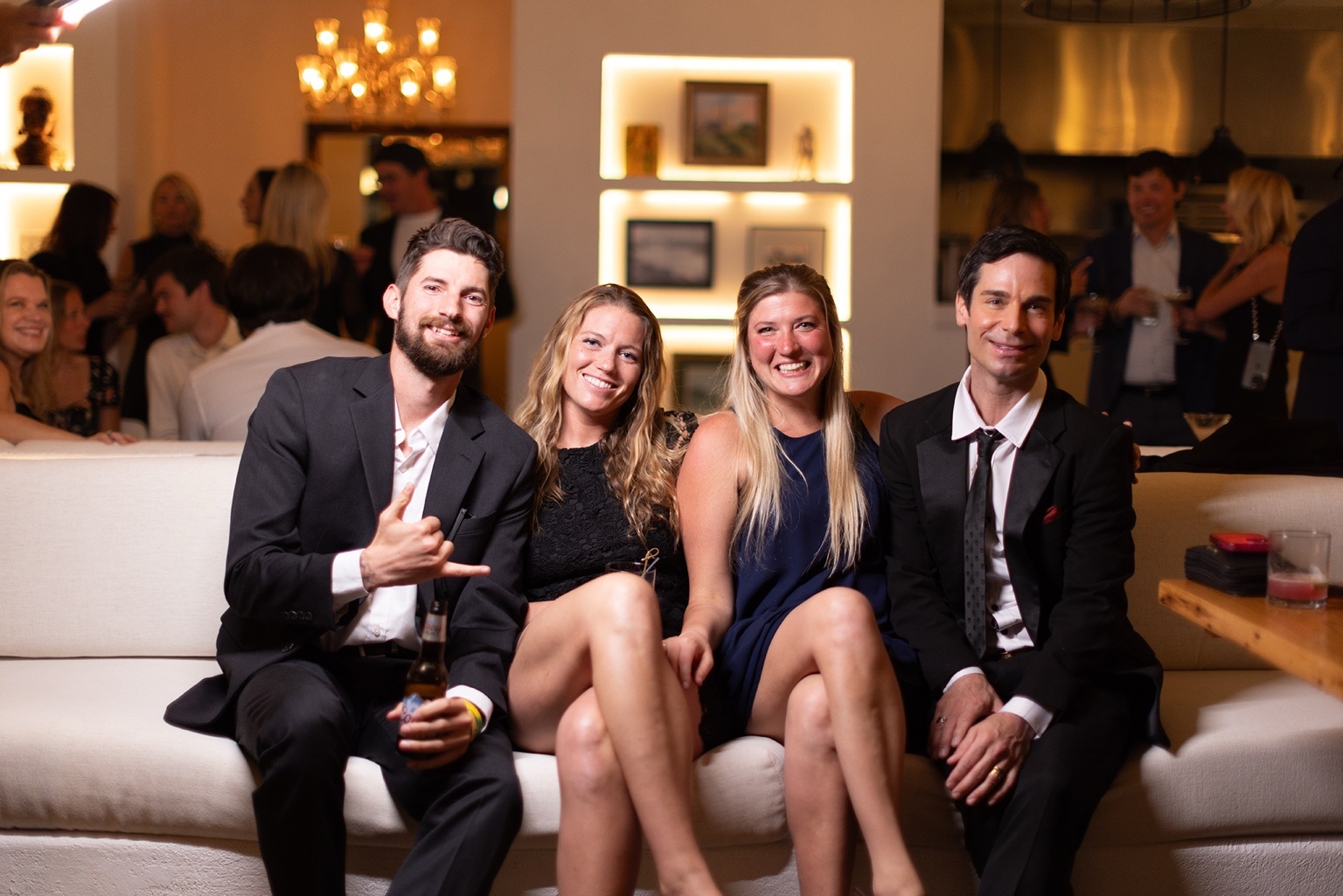 Friends gathered at Jesse's lounge
