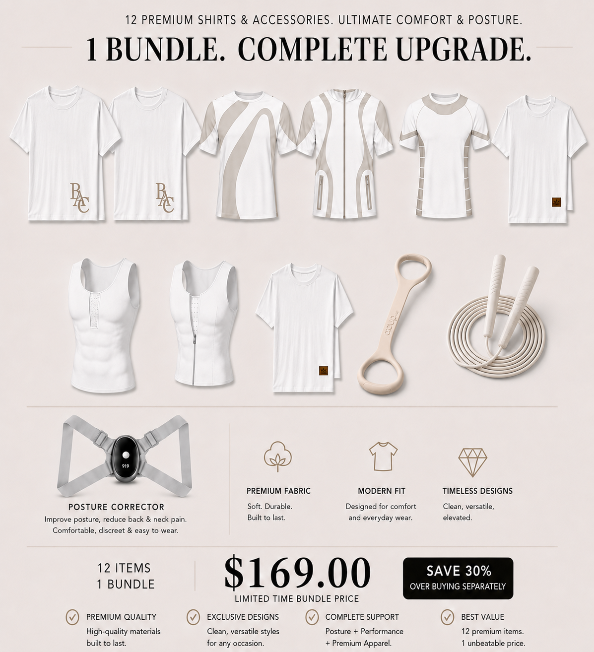 Bel Air Core Posture and Spinal Alignment Bundle product lineup image.