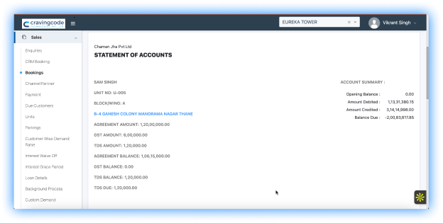 Customer Booking and CRM