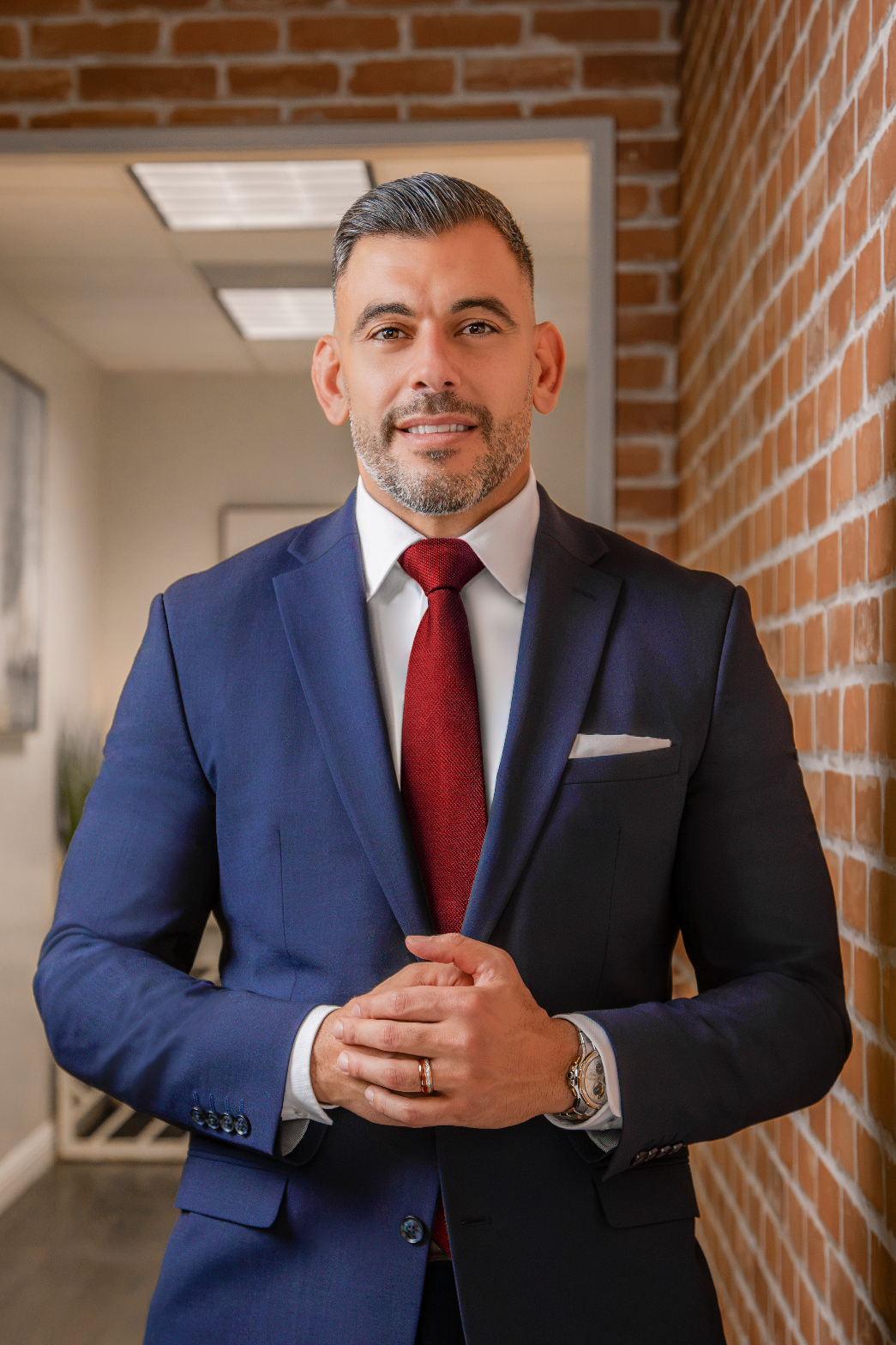 Attorney portrait in office