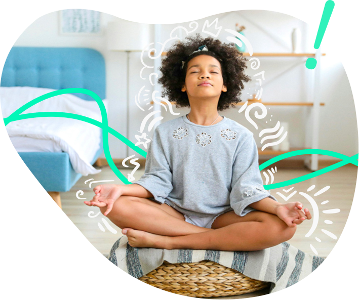 Illustration d'une personne en méditation