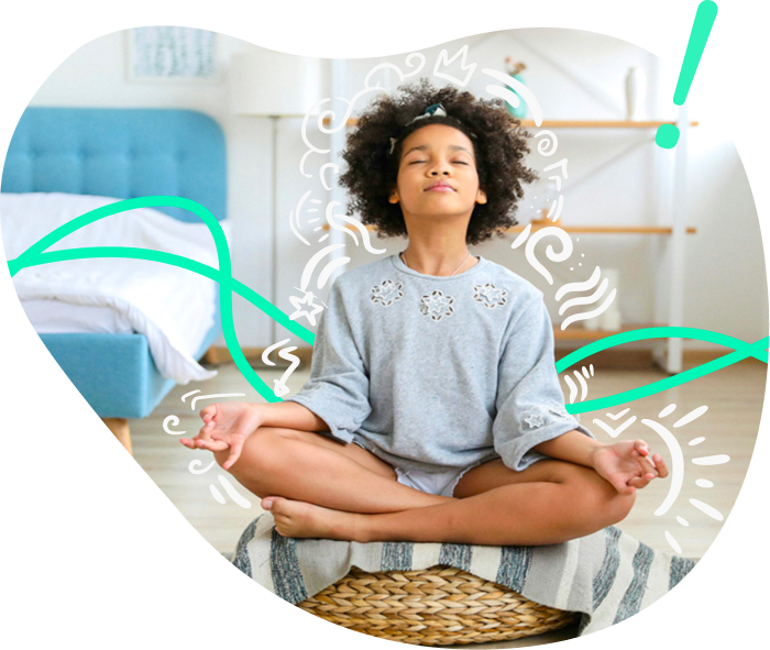 Illustration d'une personne en méditation